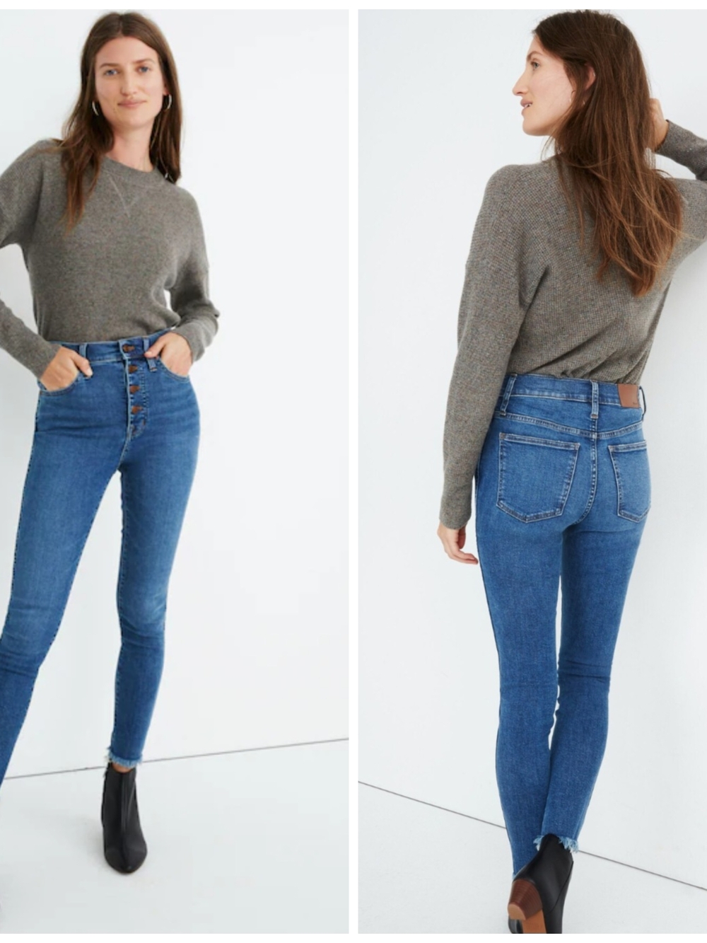 Madewell Skinny High-Rise Jeans in Blue Wash In Size 26.